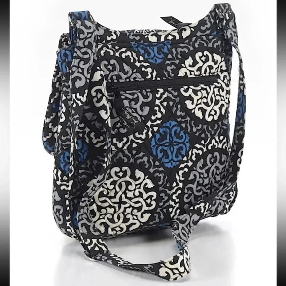 Vera Bradley Blue “Canterbury Cobalt” Retired Print Hipster Crossbody Bag - Picture 3 of 7
